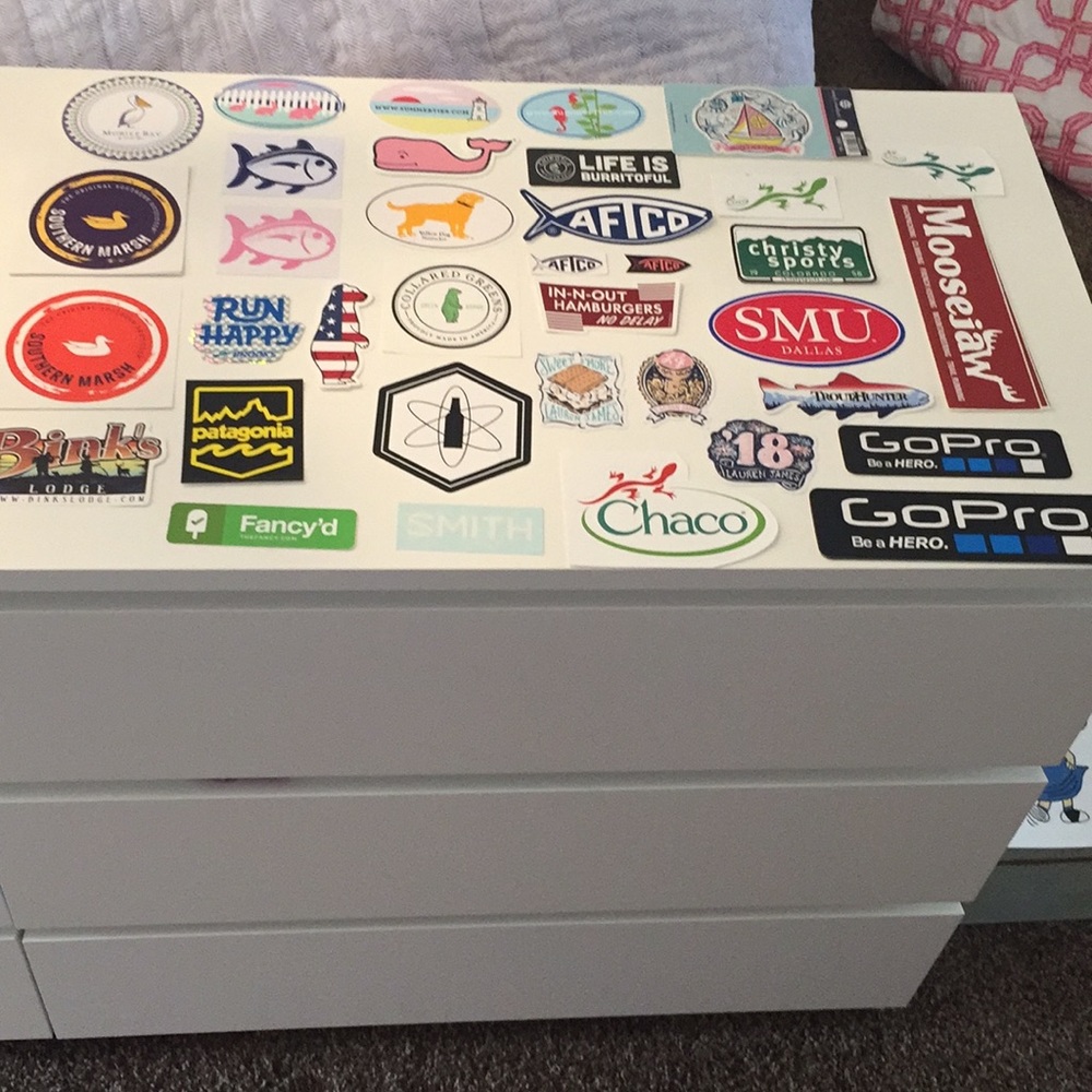 Preppy and outdoorsy stickers